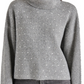 Suéter Steve Madden Astro Crystal Gola Alta Cinza