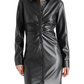 Vestido camisa de couro sintético Steve Madden Mclain preto