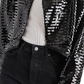 Steve Madden Juliet Cropped Piano Lantejoulas Bolero Preto