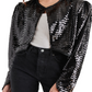 Steve Madden Juliet Cropped Piano Lantejoulas Bolero Preto