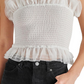 Blusa de tule franzido Steve Madden Rhiannon branca
