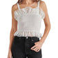 Blusa de tule franzido Steve Madden Rhiannon branca