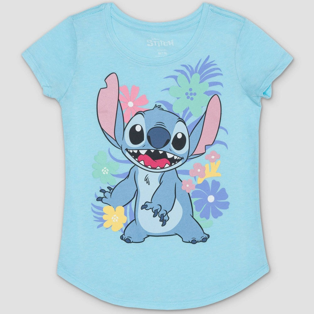 Camiseta gráfica Lilo &amp; Stitch Blue Girls tamanho P