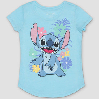 Camiseta gráfica Lilo &amp; Stitch Blue Girls tamanho P