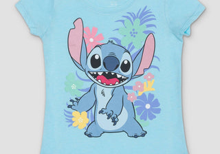 Camiseta gráfica Lilo &amp; Stitch Blue Girls tamanho P