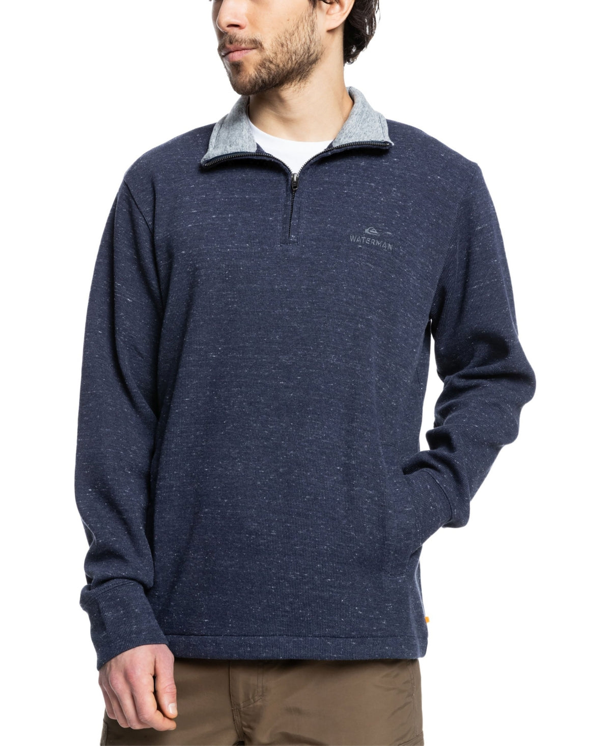 Quiksilver Men's Quarter Zip Mock Neck Sweatshirt