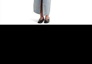 Saia jeans Levi's Premium Ankle Column Feminina Azul Claro Lavado