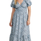 Vestido midi de popeline com mangas bufantes da Vineyard Vines