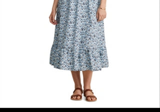 Vestido midi de popeline com mangas bufantes da Vineyard Vines
