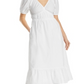 Vestido midi de popeline com mangas bufantes da Vineyard Vines