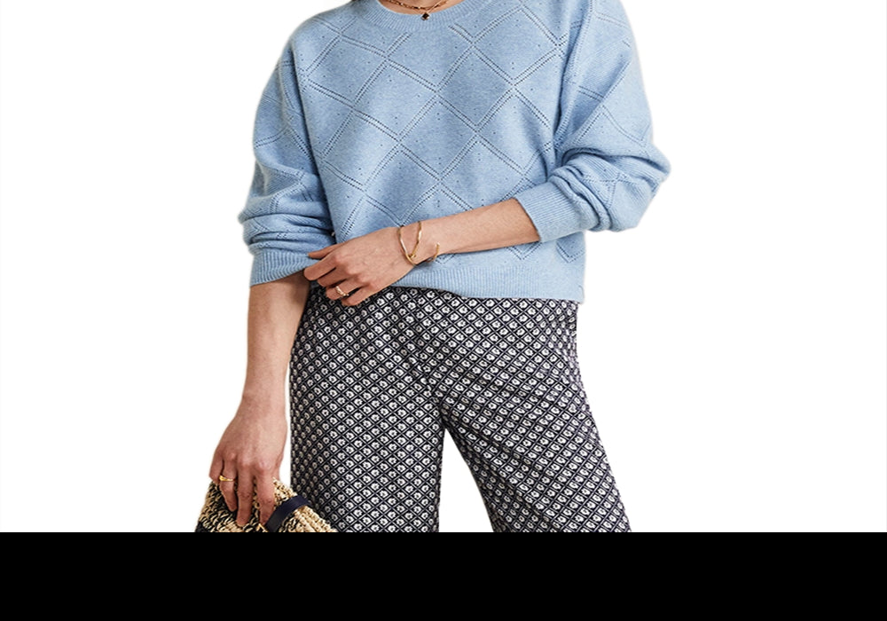 Suéter de cashmere Pointelle da Vineyard Vines azul