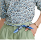 Blusa Vineyard Vines com manga bufante e botões frontais, azul