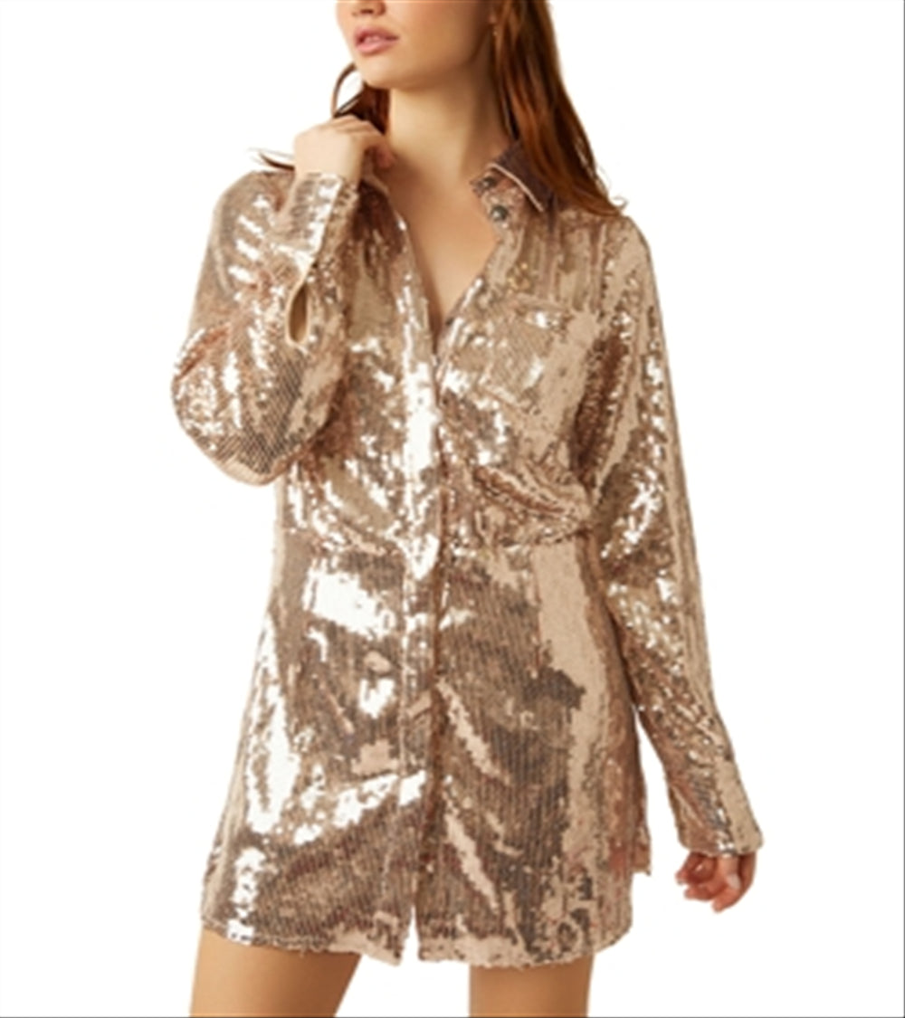 Vestido curto Sophie com lantejoulas amarelo da Free People