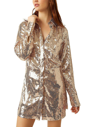 Vestido curto Sophie com lantejoulas amarelo da Free People