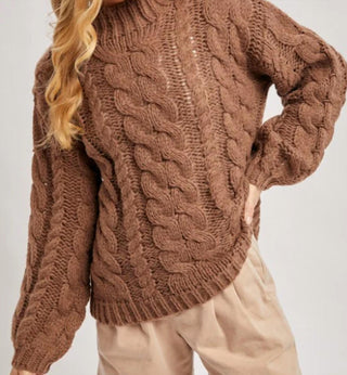 Bluivy - Elsie Chunky Knit Mock Neck Sweater