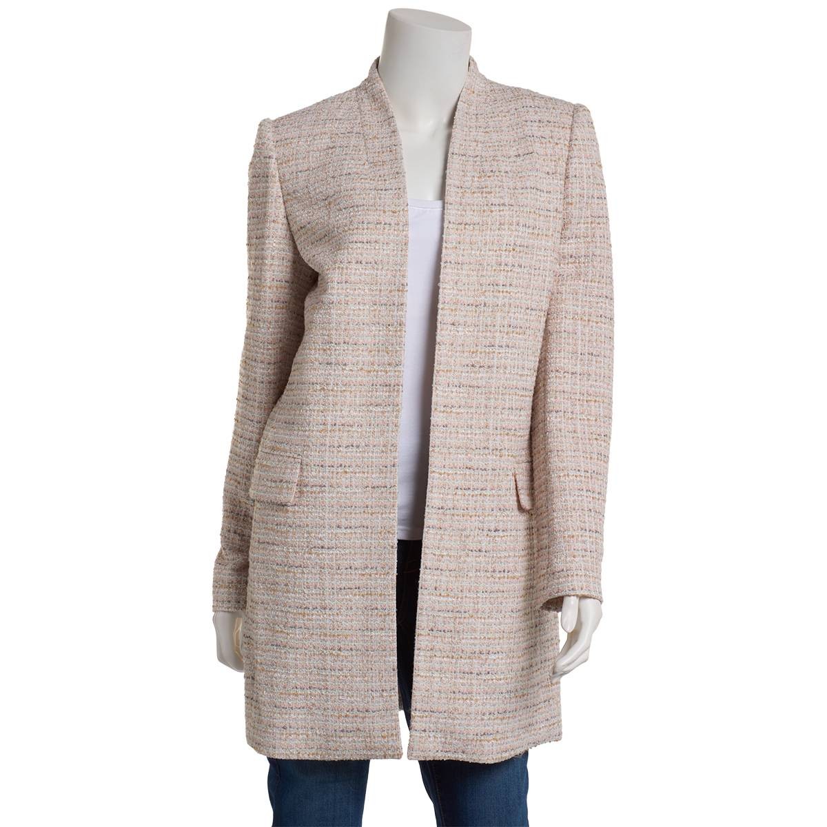 Calvin Klein Tweed Blazer Open Front Women