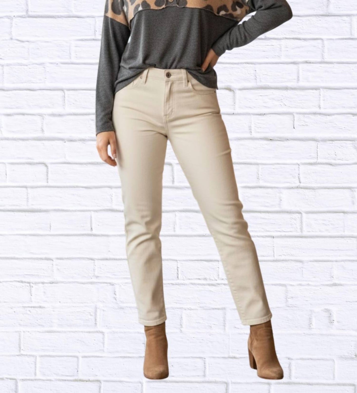 Haptics - Leopard Print Sweater Top