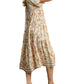Umgee - Botanical Print A-line Tiered Dress