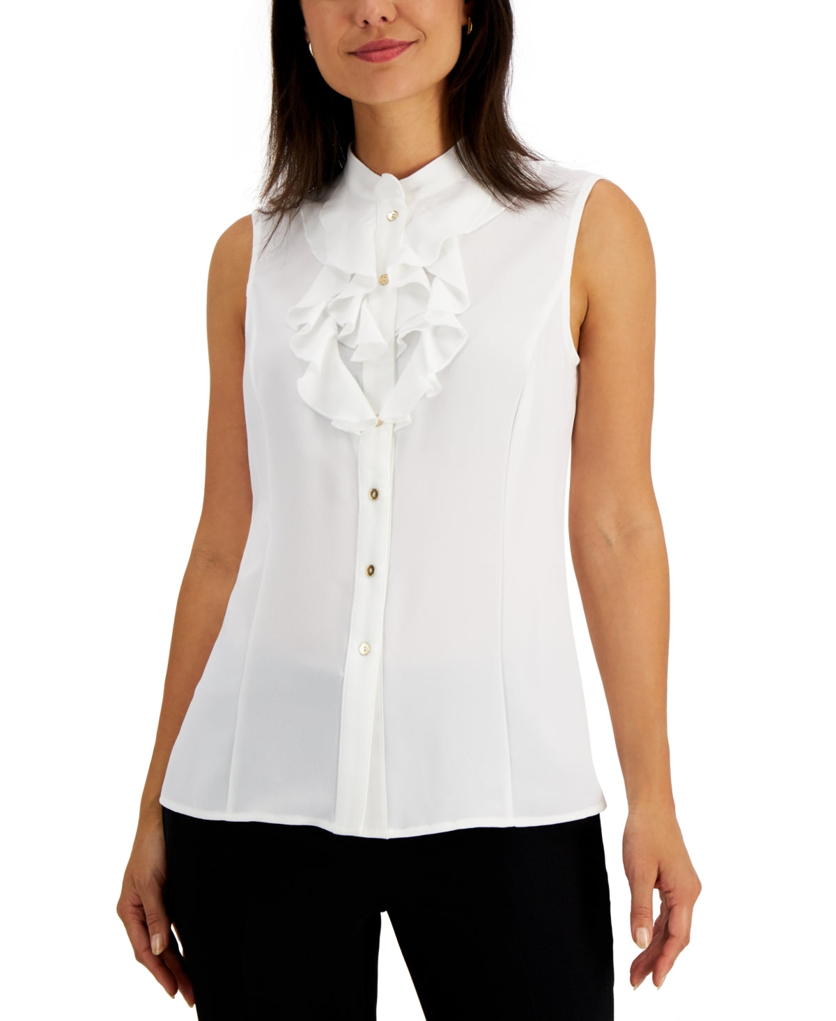 Kasper Petite Ruffled Blouse