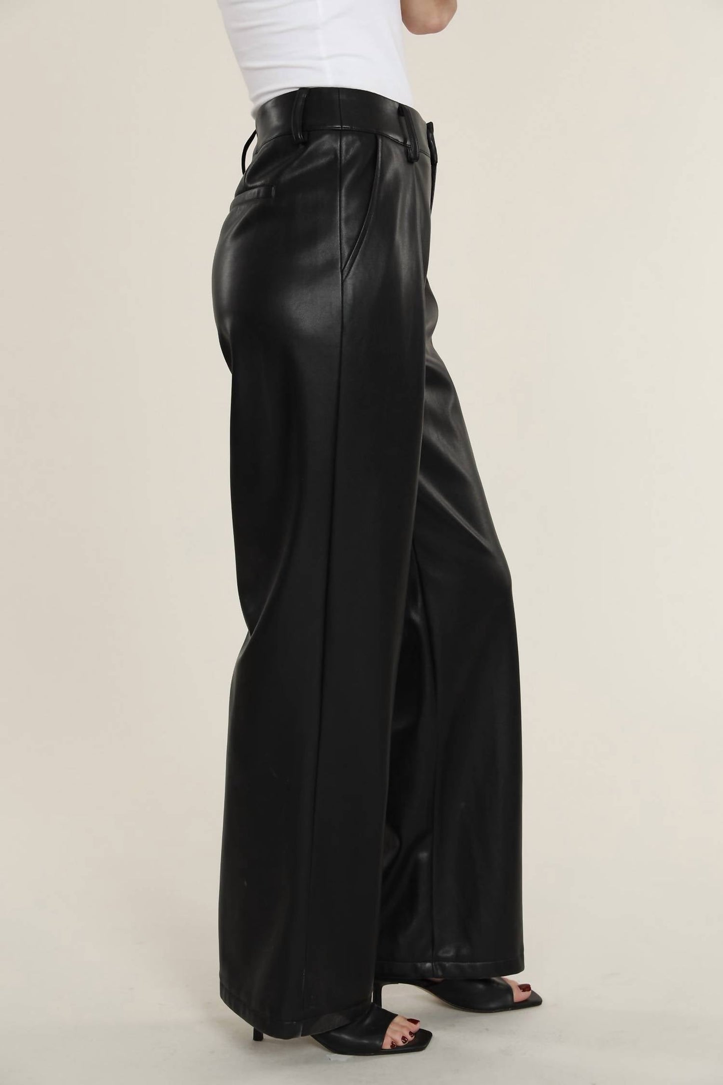 Dolce Cabo - Vegan Leather Wide Leg Trouser