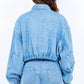 American Bazi - Cropped Denim Jacket With Drawstring Waist