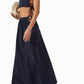 Adriana Degreas - Geometric Spaghetti Strap Crop Top and Voluminous Skirt Set