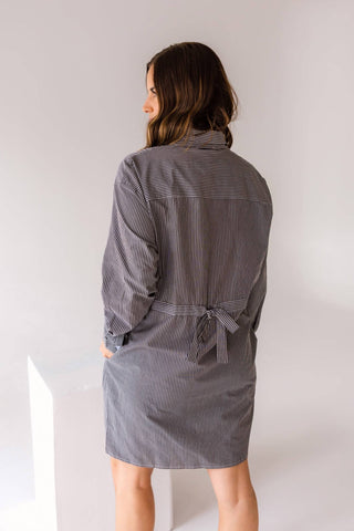 Idem Ditto - Jackie Oversized Striped Shirt Dress