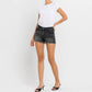 Lovervet - High Rise Raw Hem Denim Shorts