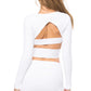 Kendall + Kylie - Compact Long Sleeve Crop Top