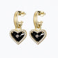 F+H Studios - WHITNEY GEMSTONE HEART EARRINGS