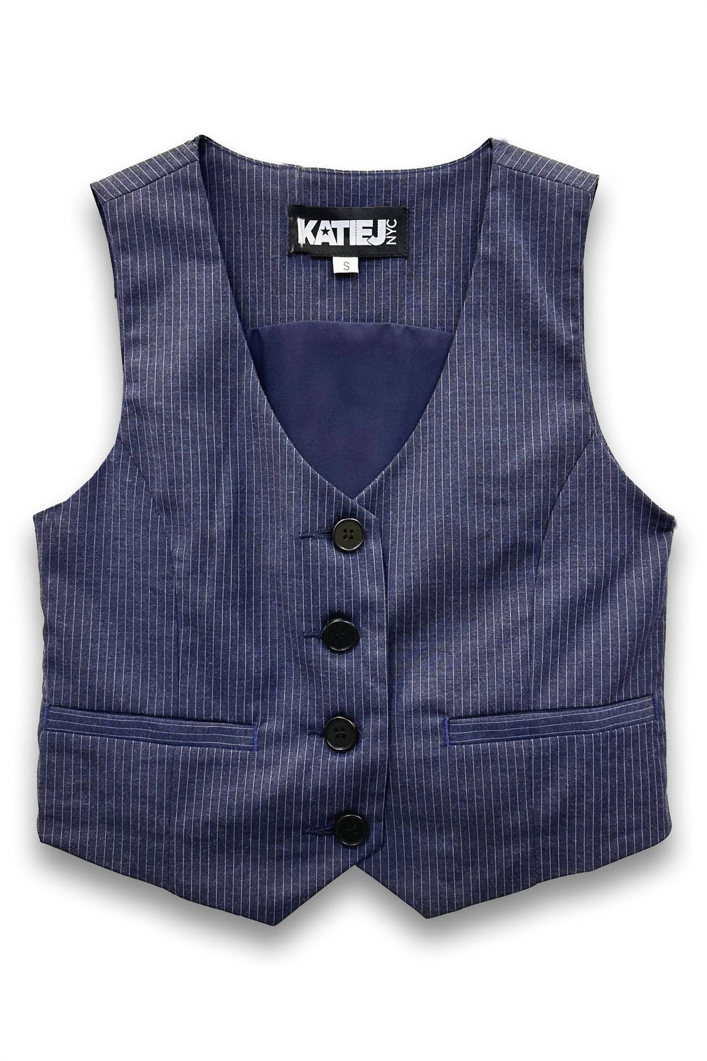 Katie J Nyc - Girl's Tween Pinstripe Sienna Vest