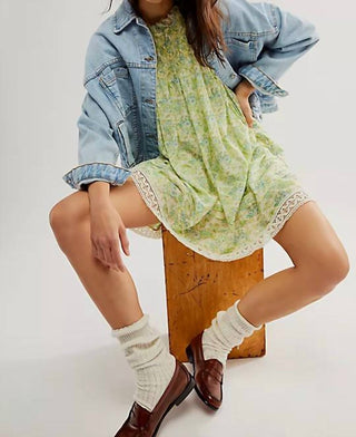 Free People - Vestido curto estampado com karité
