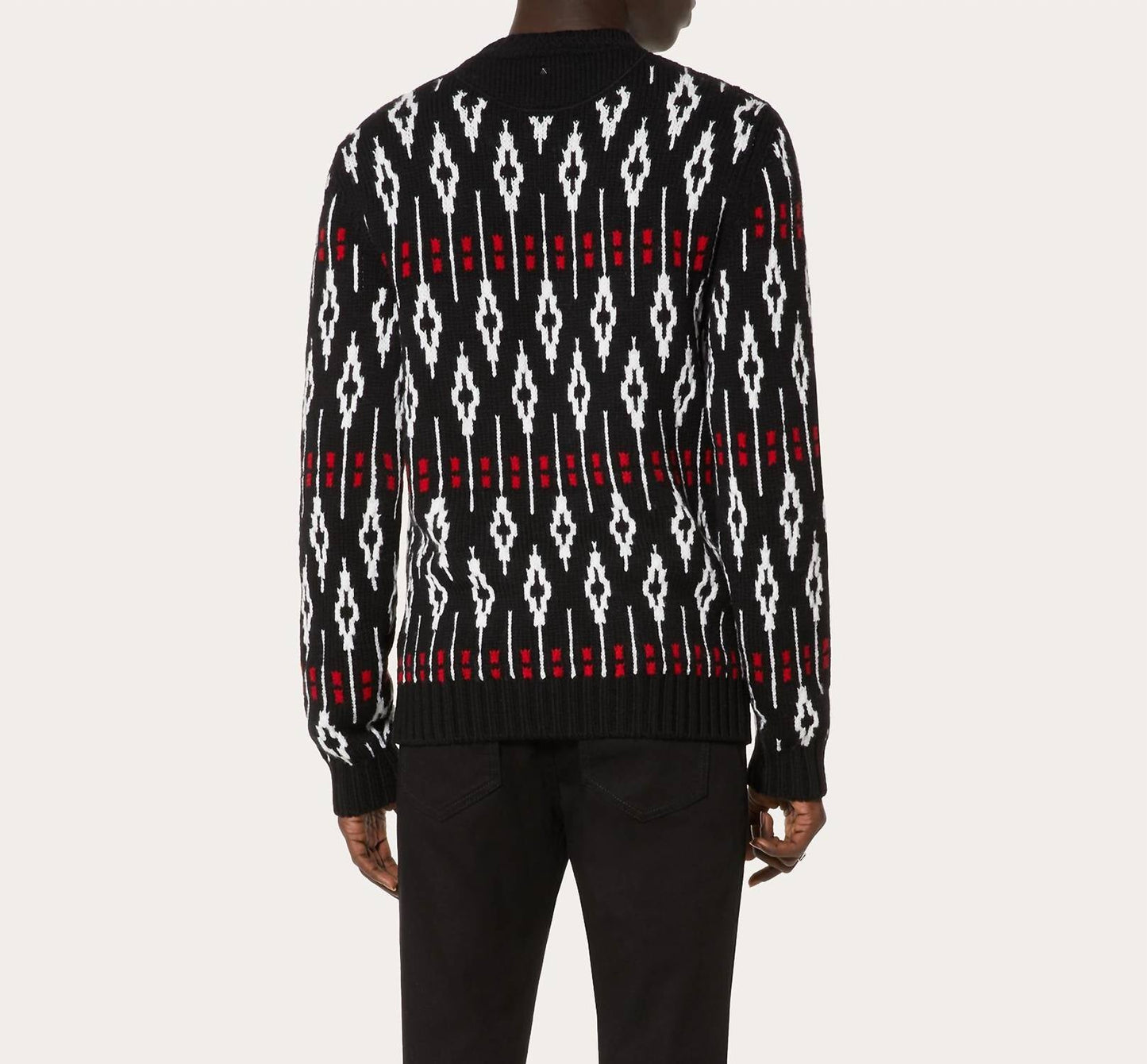 Valentino - Geometric Pattern Crew Neck Sweater