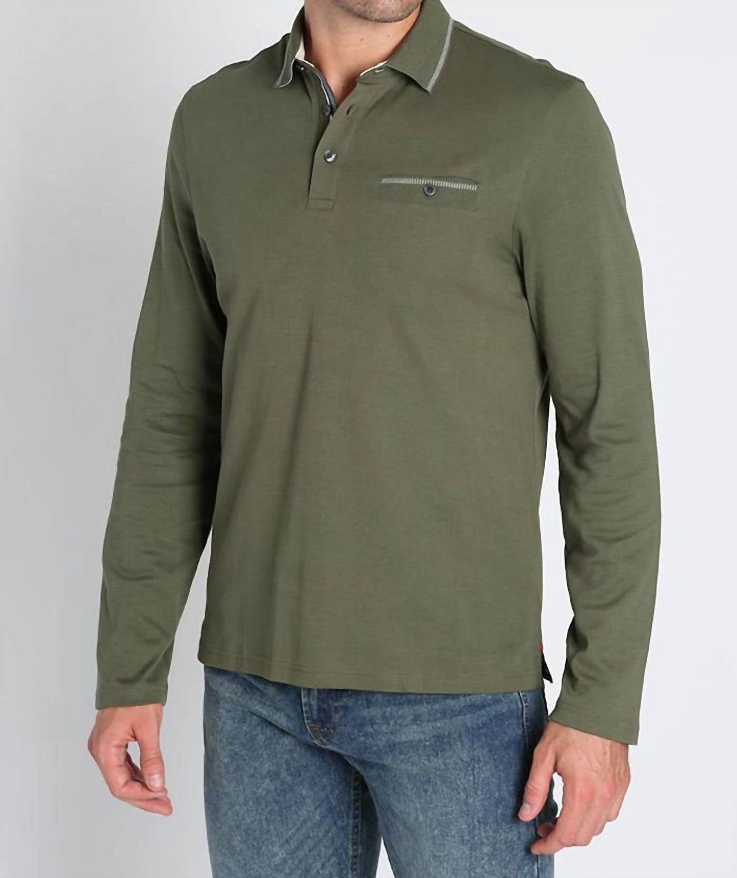 Jachs New York - Camisa polo de manga comprida em algodão de luxo