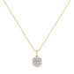 14K Yellow Gold 2.00 Cttw Brilliant Round-Cut Diamond 7 Stone Flower Cluster 18" Pendant Necklace (H-I Color, SI2-I1 Clarity)