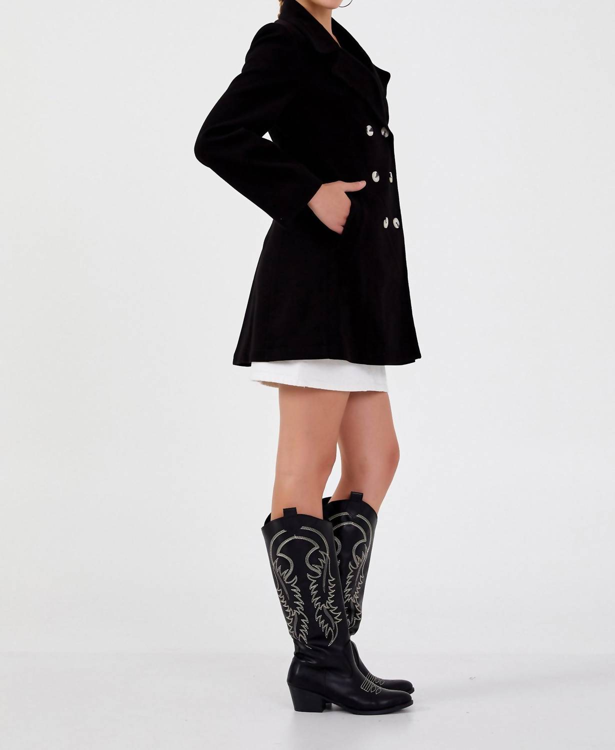 Zaalima Fashion - Solid Color Regular Coat