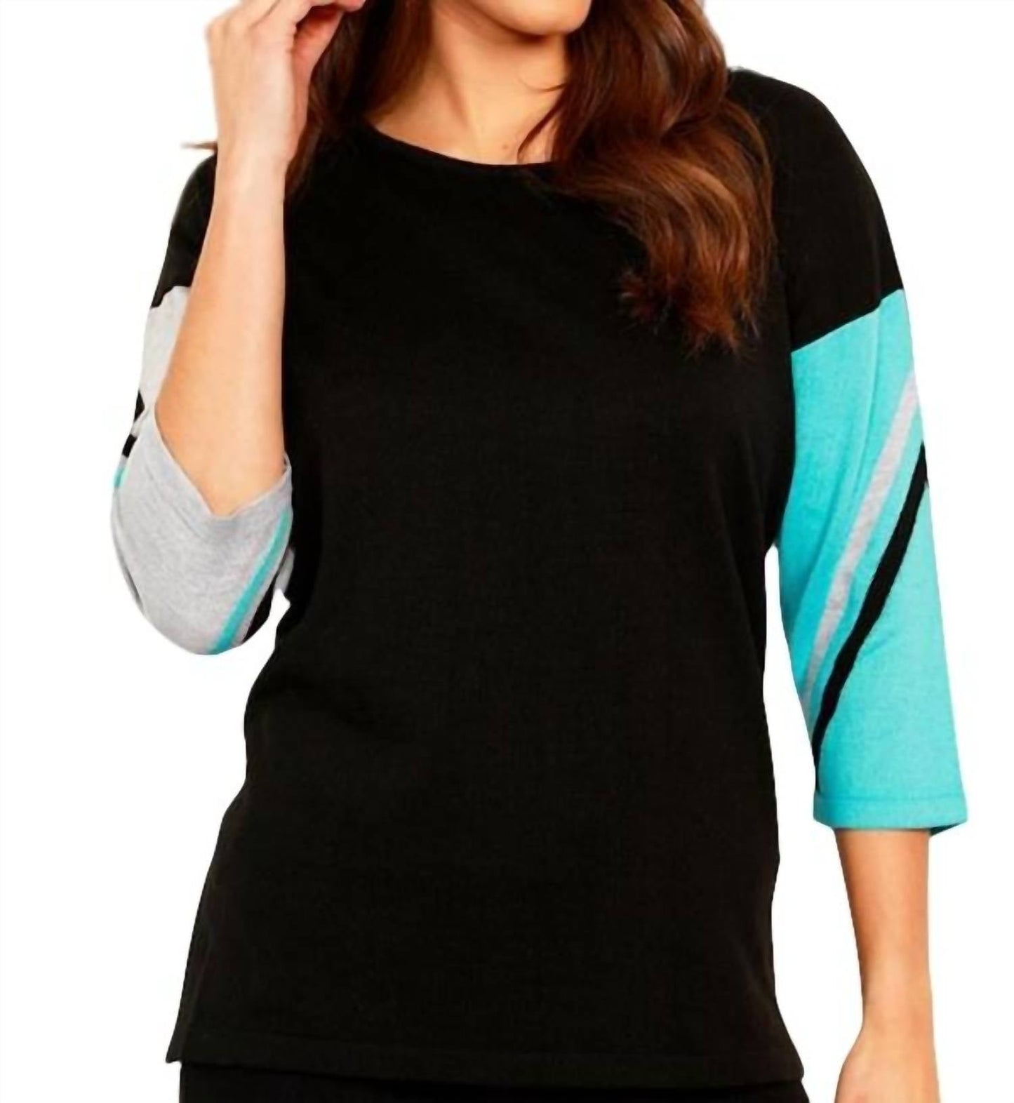 Wrangler - Stripe Sleeve Scoop Neck Top