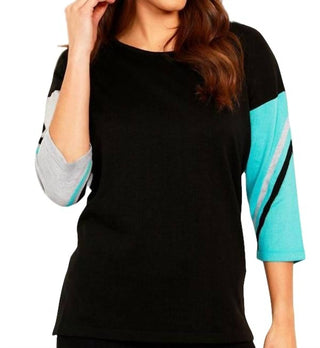 Wrangler - Blusa com manga listrada e decote redondo