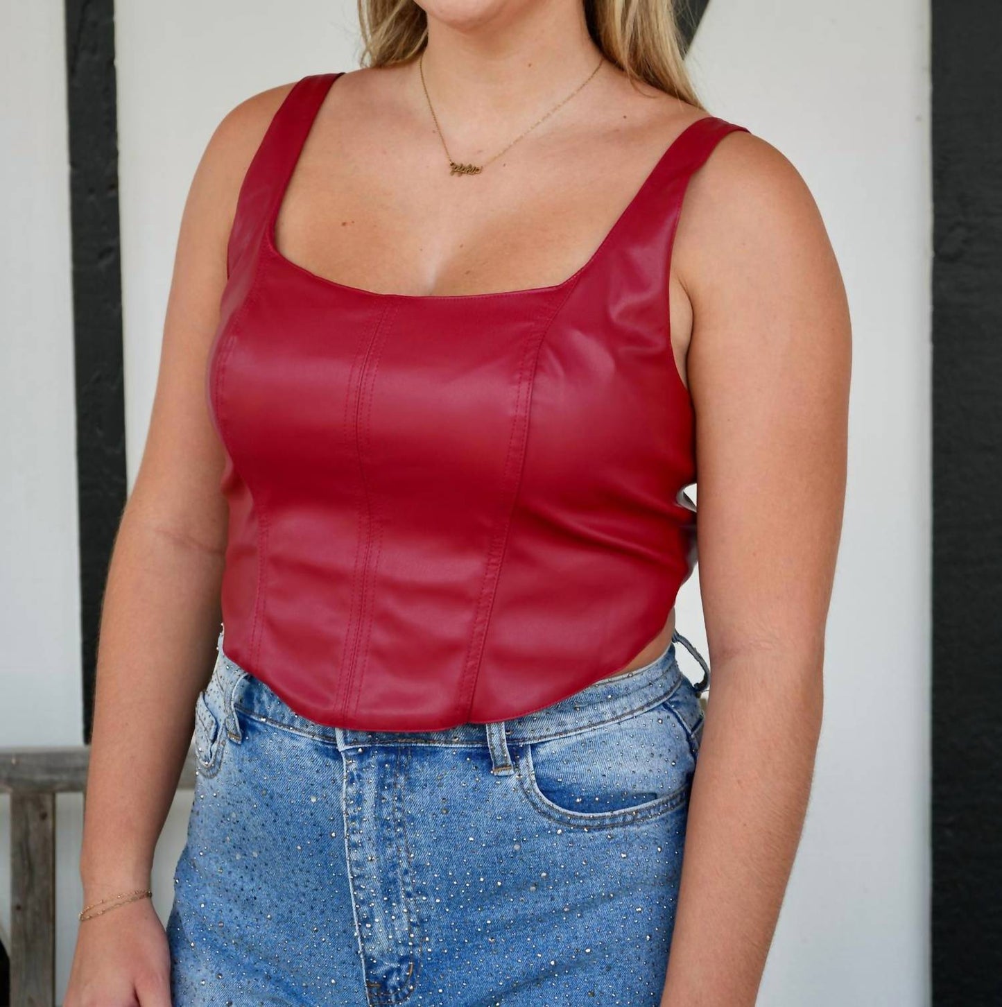 Buddylove - Coco Vegan Leather Corset Top