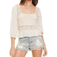 Hem & Thread - Boho Find Crochet Peplum Top