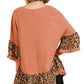 Umgee - Animal Print Ruffle Hem Top