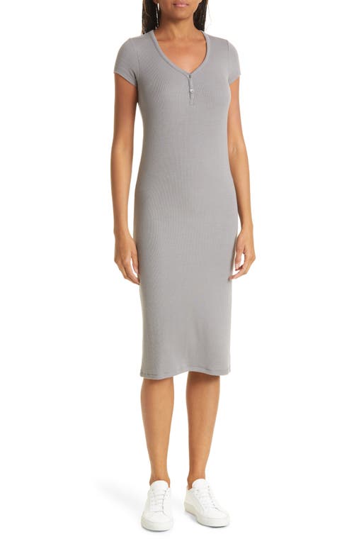 ATM Anthony Thomas Melillo Stretch Modal Ribbed Midi Dress in Snake, Size Medium