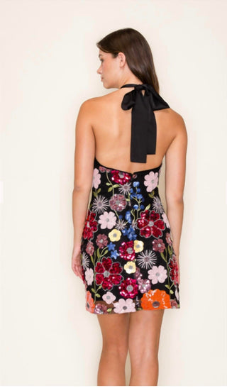 B.Right - Halter Neck Sleeveless Mini Dress