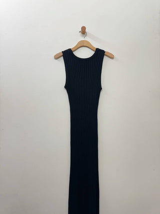 Deluc - Vestido longo canelado em malha Amora