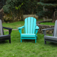 Adirondack Folding Chair with Dual Cup Holders - Lake Blue
