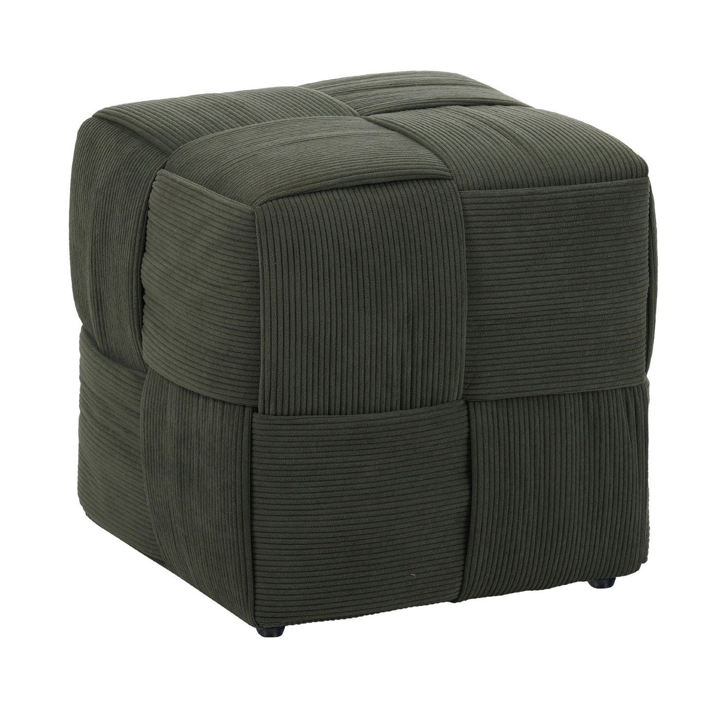 Square Ottoman Foot Rest With Woven Design