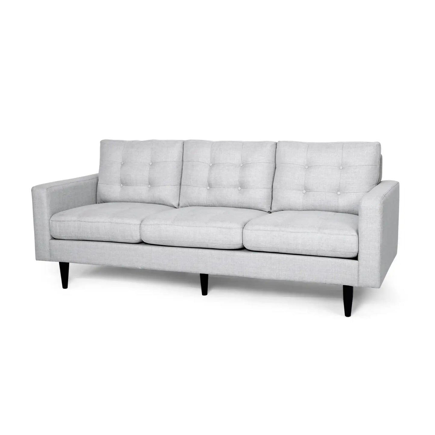 Jenny - Contemporary Tufted Fabric 3 Seater Sofa