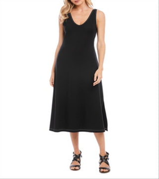 Vestido midi Karen Kane Brigitte Strolling, preto, tamanho XS