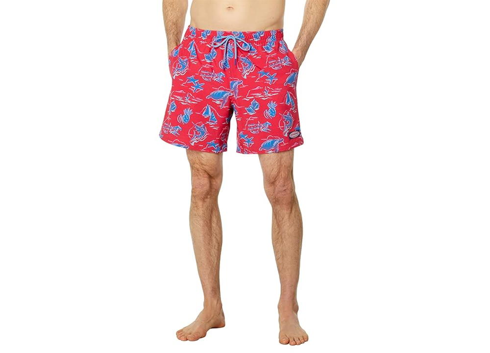 Troncos Chappy estampados Vineyard Vines Vermelhos Tamanho XL