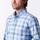 Camisa casual xadrez Ledbury The Guyton sob medida azul